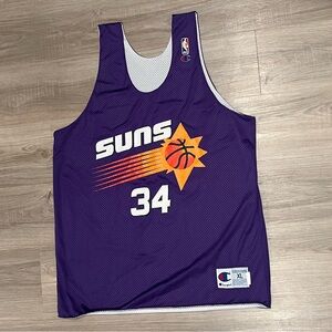 Vintage Champion Phoenix Suns Charles Barkley Reversible Practice Jersey Purple